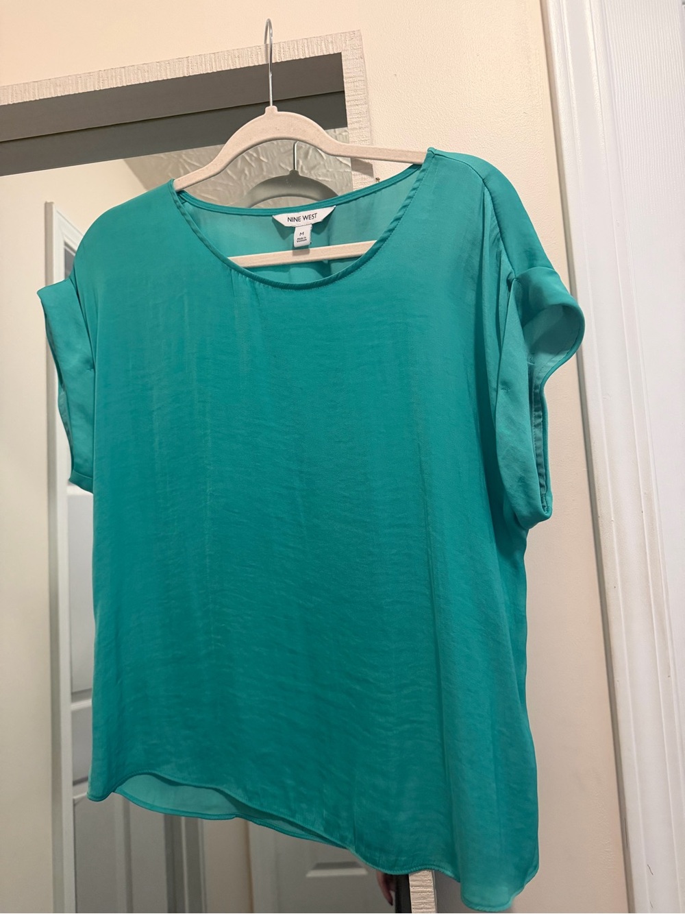 Nine West Teal Short Sleeve Blouse (combo two blouse)
